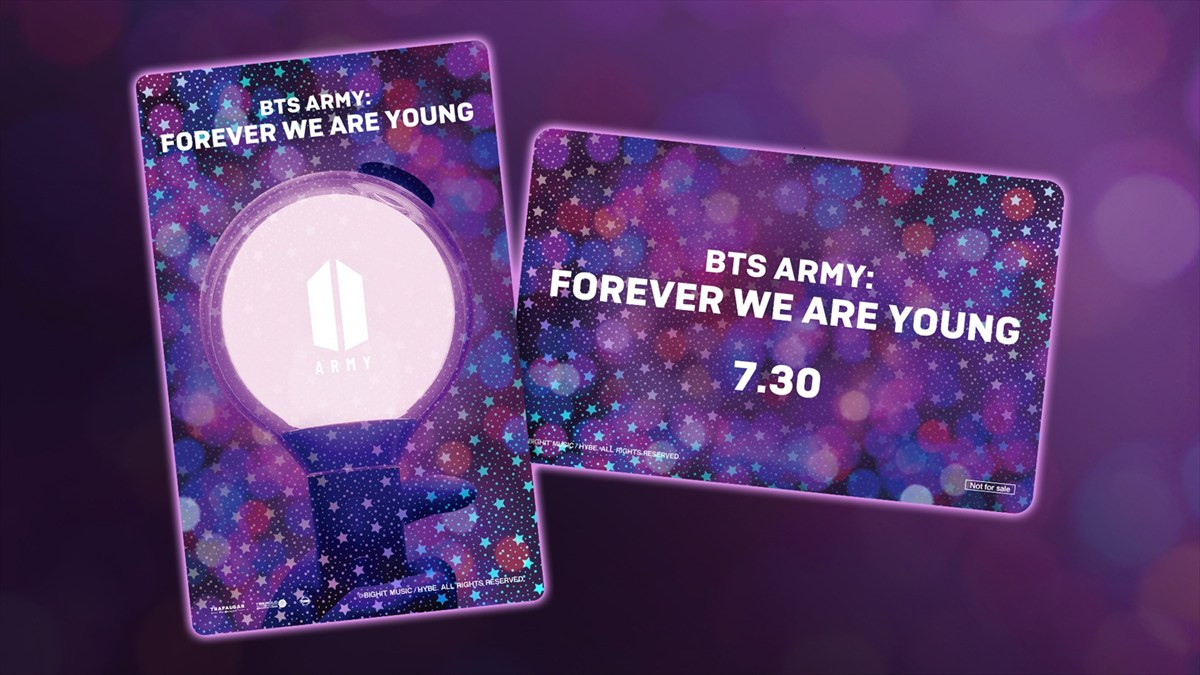 映画『BTS ARMY：FOREVER WE ARE YOUNG』入場者プレゼント：特製キラキラカード