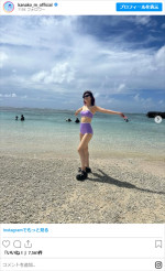 村上佳菜子、水着姿（2024年9月16日の投稿より）　※「村上佳菜子」インスタグラム