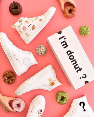 「コンバース」×「I＇m donut？」がコラボ！　カスタマイズサービスに3種デザイン登場