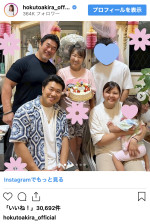 58歳の誕生日を家族から祝福される北斗晶　※「北斗晶」インスタグラム
