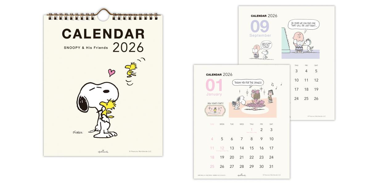 250805『Peanuts』2026年版カレンダー＆ダイアリー