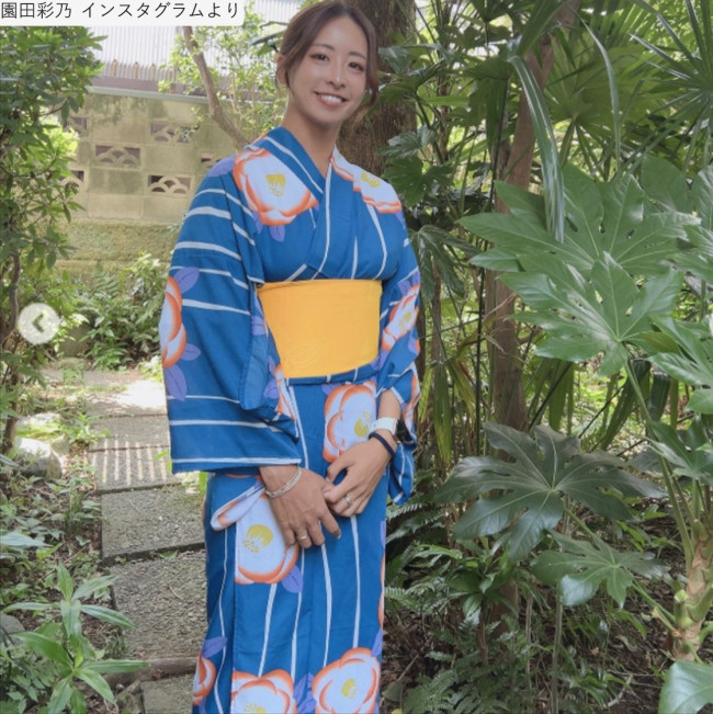 園田彩乃、近影 ※「園田彩乃」インスタグラム