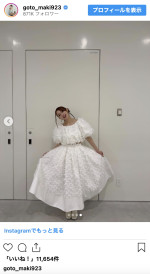 後藤真希、11日放送の歌番組のオフショットを公開　※「後藤真希」インスタグラム