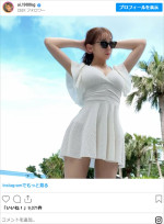 加護亜依、水着姿（2025年6月22日の投稿より）　※「加護亜依」インスタグラム