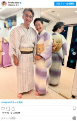 2022年に結婚したロマンスグレーのダンディな夫の姿も　※「伊達公子」インスタグラム