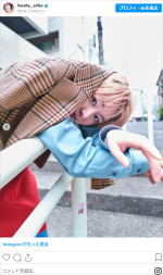 唐田えりか、ピンクヘアー姿を投稿　※「唐田えりか」インスタグラム