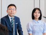 上垣皓太朗、高崎春・フジテレビアナウンサー、「フジテレビコンテンツラインナップ発表会」で司会を担当