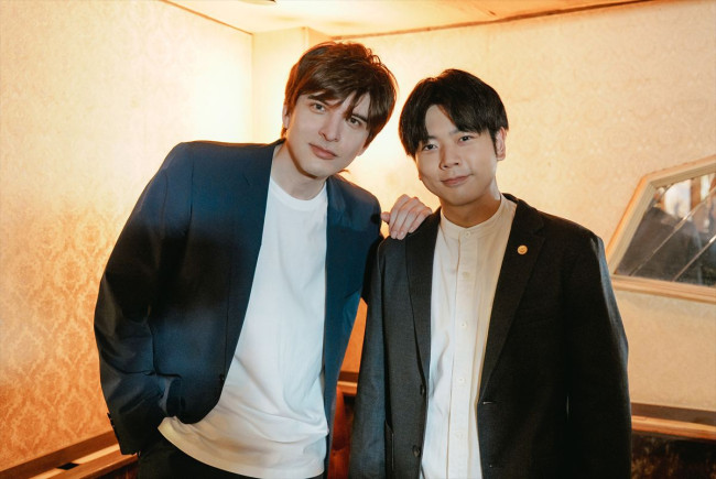 ドラマ『推しの殺人』クランクインを迎えた（左から）城田優、増田貴久