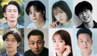 ドラマ『推しの殺人』に出演する（上段左から）テイ龍進、曽田陵介、なえなの、水間ロン（下段左から）田村健太郎、坪倉由幸、トラウデン直美、中村公隆