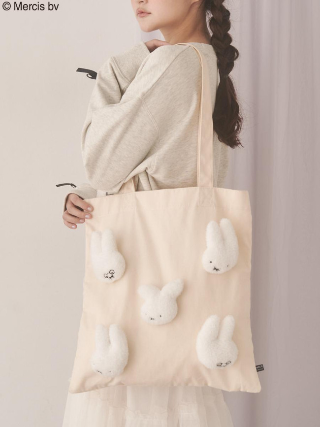 merry　jenny　ノベルティトート merry jenny クロシェトートBag（オフホワイト） -ファッション