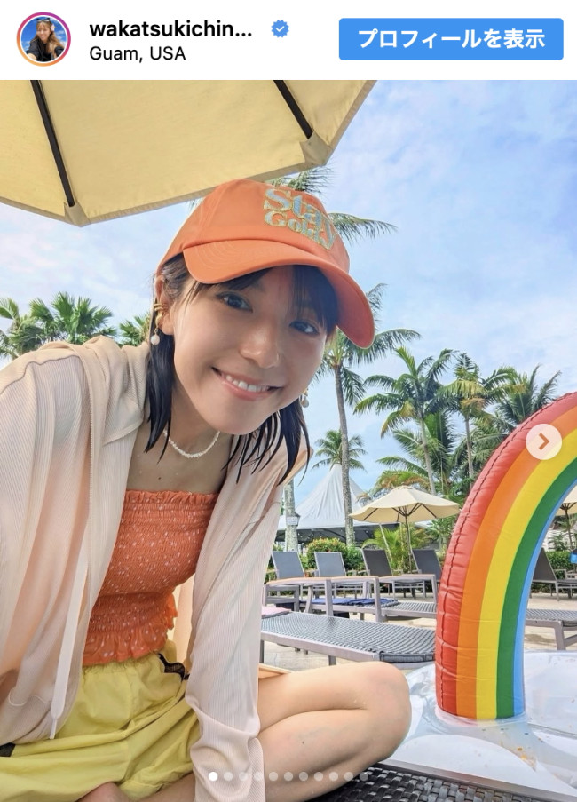 若槻千夏、グアム旅行ショットを公開 ※「若槻千夏」インスタグラム