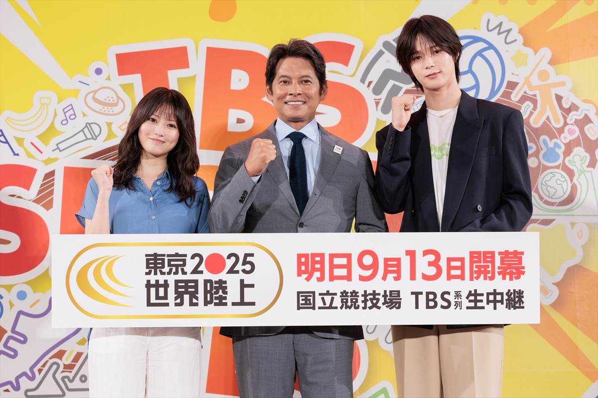 織田裕二、『世界陸上』開幕控え初の“プレッシャー”「2時間ぐらいしか寝てない」　今田美桜は“推し選手”を告白