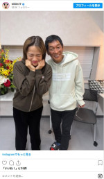 金原早苗、“お笑い怪獣”明石家さんまとの2ショットを公開　※「金原早苗」インスタグラム