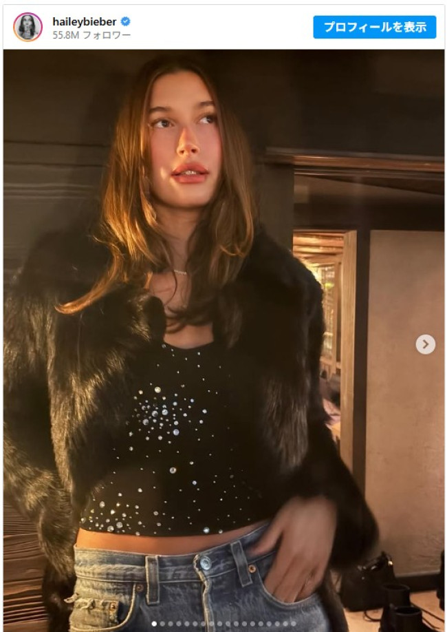 来日オフショットを多数投稿　※「ヘイリー・ビーバー」インスタグラム