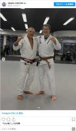 高田延彦、イケオジになったヒクソンと2ショット　※「高田延彦」インスタグラム