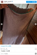 つるの剛士の妻お手製のストール　※「つるの剛士」インスタグラム