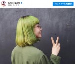 『東京サラダボウル』の役柄のため、“レタス頭”だった奈緒　※「奈緒」インスタグラム
