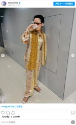 岩田絵里奈、モノマネショット　※「岩田絵里奈」インスタグラム