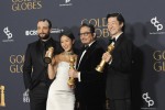 （左から）コスモ・ジャーヴィス、アンナ・サワイ、真田広之、浅野忠信（2025年撮影）