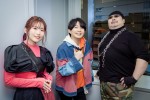 テレビアニメ『ヴィジランテ -僕のヒーローアカデミア ILLEGALS-』インタビューより（左から）長谷川育美、梅田修一朗、間宮康弘