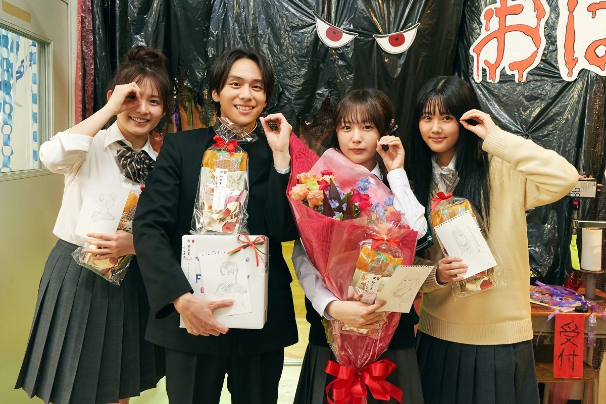 『見える子ちゃん』原菜乃華、久間田琳加、なえなの、山下幸輝らの青春オフショ解禁！　“見えない”予告も到着