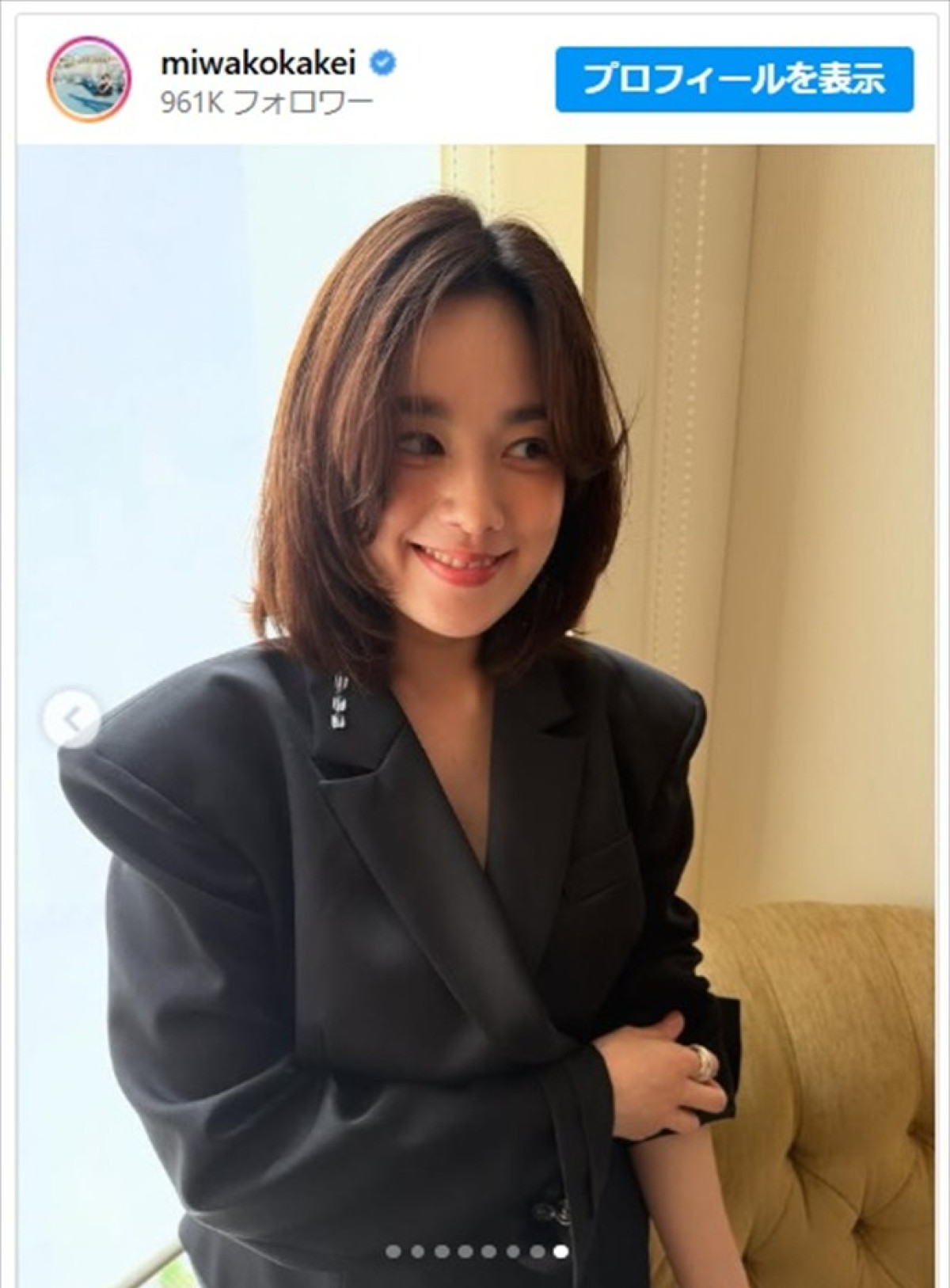 筧美和子の美しすぎるドレス姿　※「筧美和子」インスタグラム