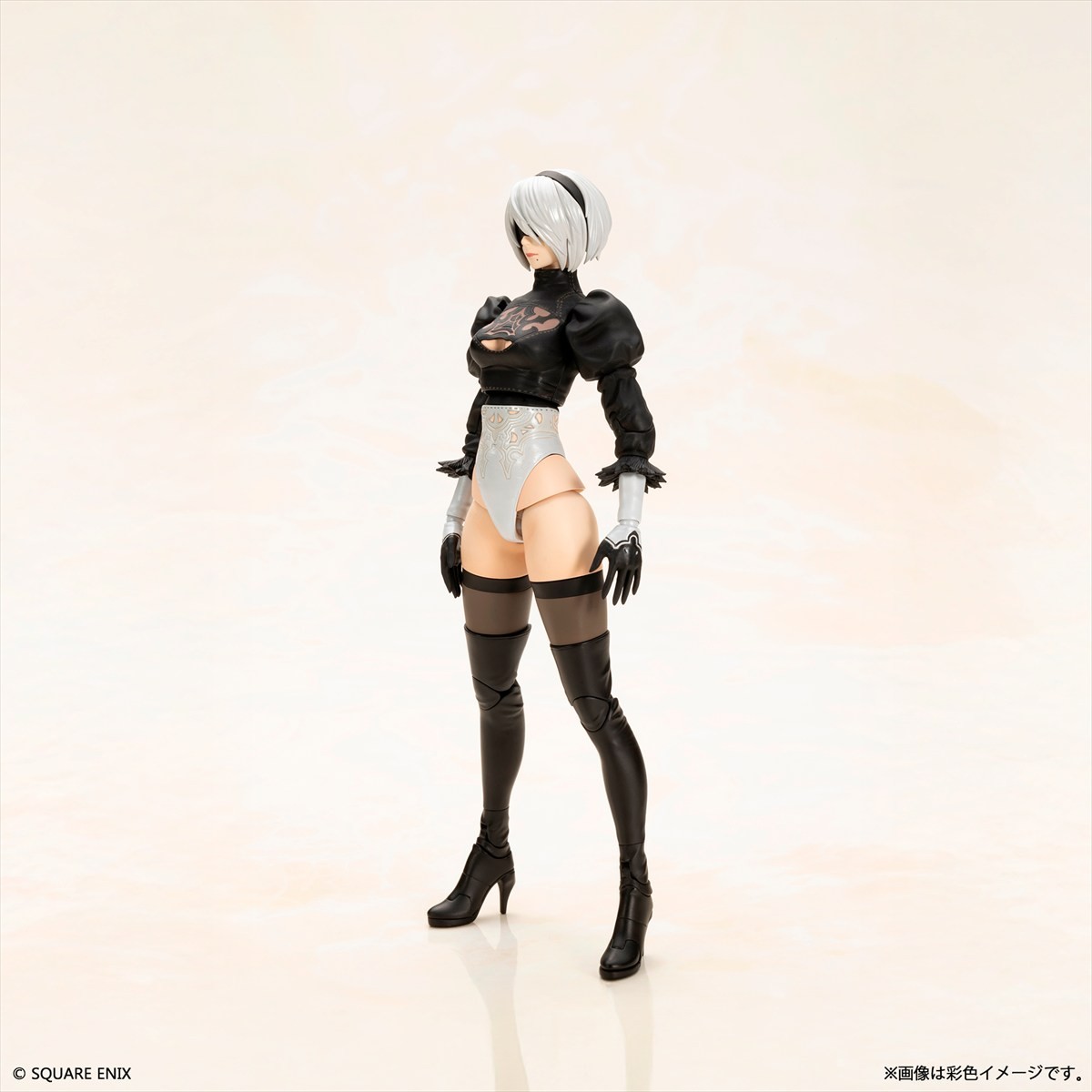 「NieR:Automata　プラスチックモデルキット　2B（ヨルハ二号B型）」2025年9月発売予定　自爆モードも再現可能