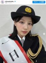 一日警察署長を務めた渡邉美穂　※「渡邉美穂」インスタグラム