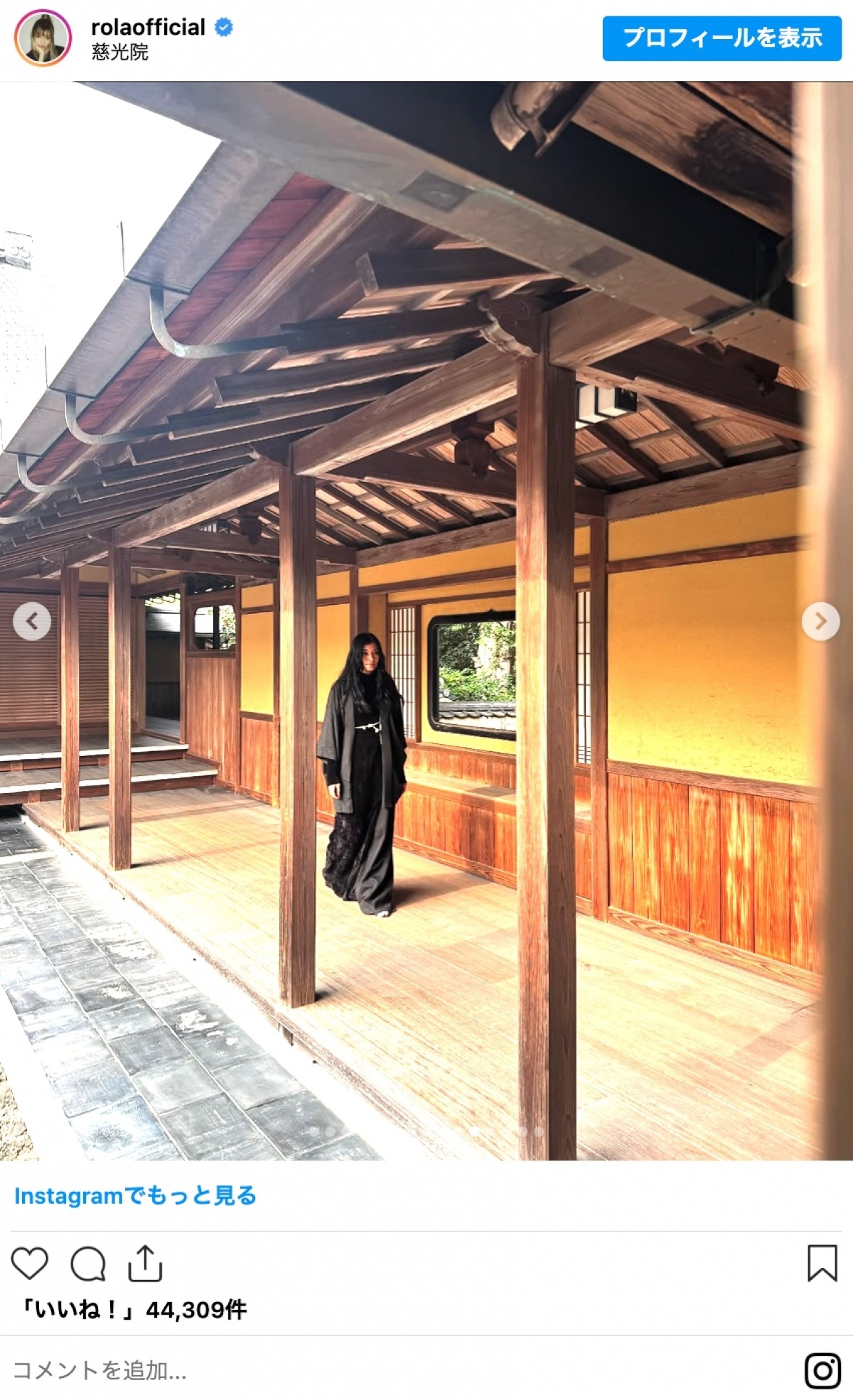 ローラ35歳、“華やかモデル”から一変　奈良の寺院で見せた“静の美”に称賛