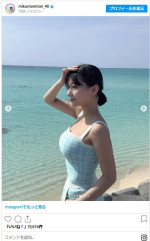 短パン＆タンクトップ姿がかわいい田中美久　※「田中美久」インスタグラム