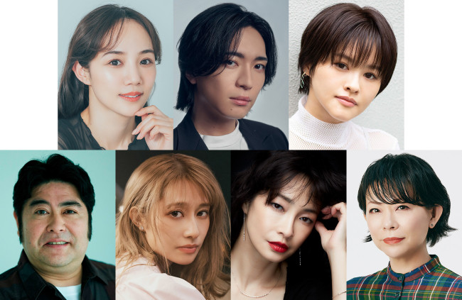 『クワイエットルームにようこそThe Musical』に出演する(上段左から)咲妃みゆ、松下優也、昆夏美、(下段左から)皆川猿時、桜井玲香、りょう、秋山菜津子
