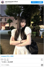 私服姿の川崎桜　※「川﨑桜」インスタグラム