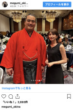 奥菜恵、大相撲の十両・輝の結婚式に出席　※「奥菜恵」インスタグラム
