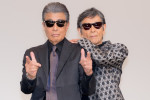 「さよなら 丸の内TOEI」プロジェクト　映画『あぶない刑事』舞台あいさつに出席した舘ひろし（左）と柴田恭兵（右）
