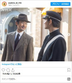 （左）第41回で亡くなった柳井寛（竹野内豊） ※『あんぱん』公式インスタグラム