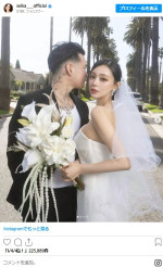 昨年結婚していたことを発表したせいせいこと田向星華（右）　※「田向星華」インスタグラム