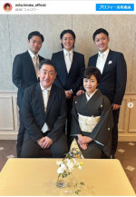 【写真】三田寛子インスタにレアな夫・中村芝翫の姿　家族ショット公開