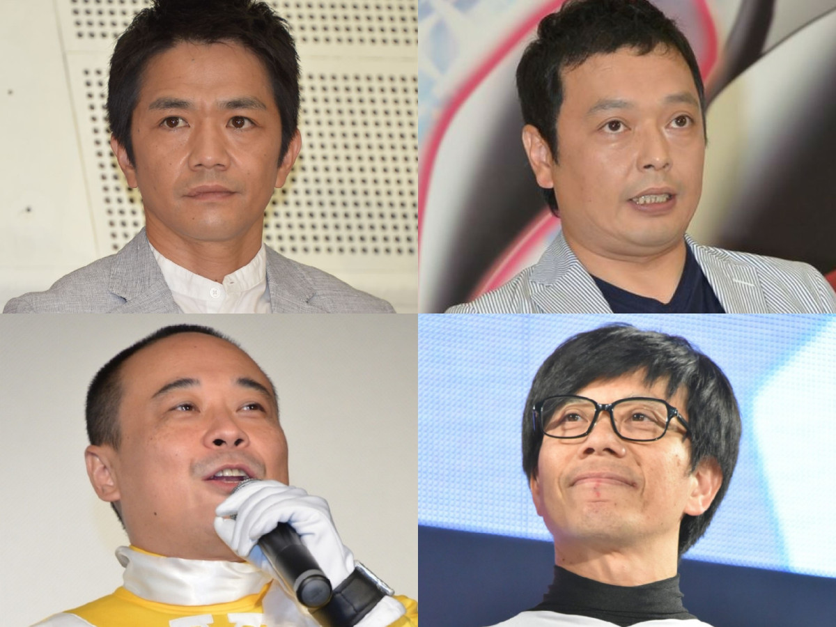(上段左から)中川家 剛・礼二(下段左から)バッファロー吾郎 バッファロー吾郎A・竹若元博