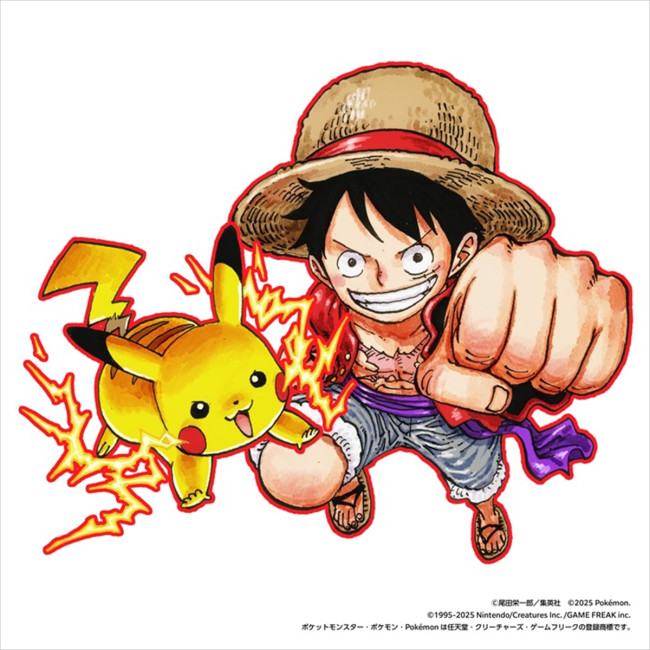 『ONE PIECE』尾田栄一郎氏が描くルフィ&ピカチュウ