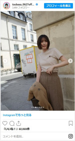 フランス・パリより本田翼のカッコかわいいオフショット　※「本田翼」インスタグラム