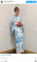 本田望結の浴衣姿がかわいい！　※「本田望結」インスタグラム