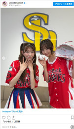 HKT48メンバーとも記念撮影　※「篠田麻里子」インスタグラム