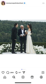 ブルックリン・ベッカム＆ニコラ・ペルツ、二度目の結婚式にペルツ家が総出で祝福　不仲のベッカム家の姿はなし※「Nicola Peltz」インスタグラム
