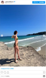 木下優樹菜、水着姿（8月16日の投稿より）　※「木下優樹菜」インスタグラム