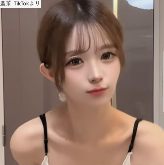 聖菜、近影　※「聖菜」TikTok