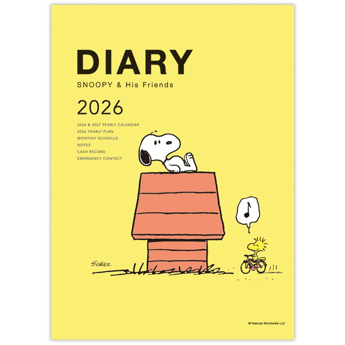 250805『Peanuts』2026年版カレンダー＆ダイアリー