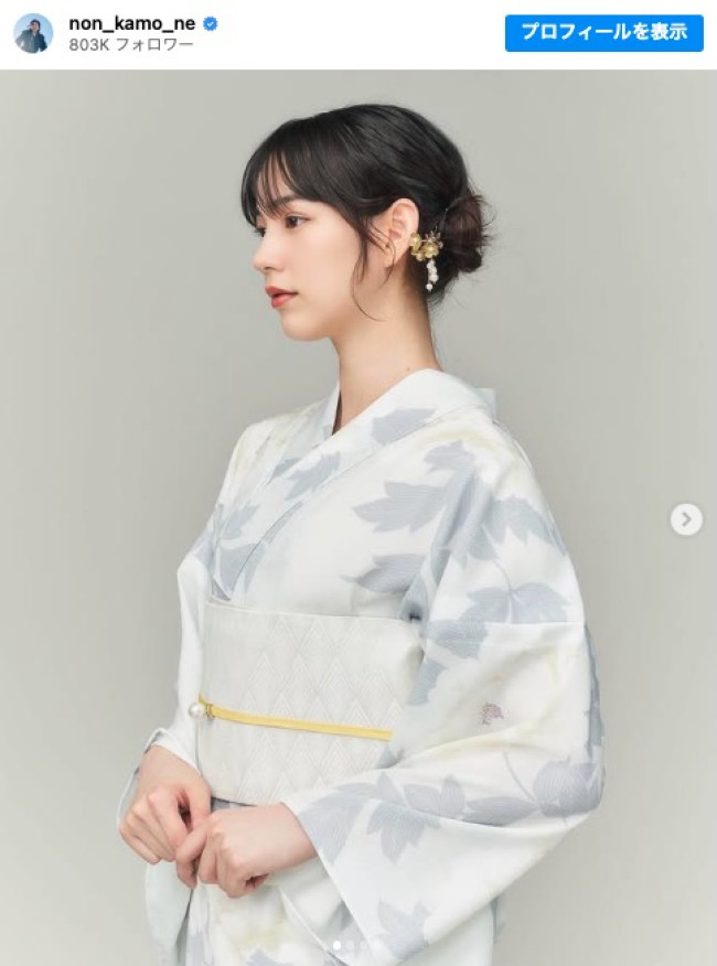 浴衣姿が美しい…　※「のん」インスタグラム