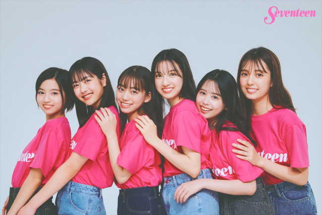 「ミスセブンティーン2025」受賞者(左から)佐々木満音、原田花埜、岡本望来、川瀬翠子、梶原叶渚、堀口真帆