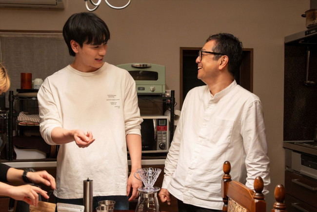 映画『富士山と、コーヒーと、しあわせの数式』メイキングカット