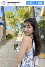 穂川果音、ファン歓喜の南国ショット　※「穂川果音」インスタグラム